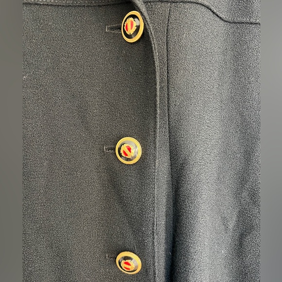 Vintage Chetta B for Neiman Marcus Black Jacket w/ Red Velvet Collar | Size 10 - Picture 5 of 7